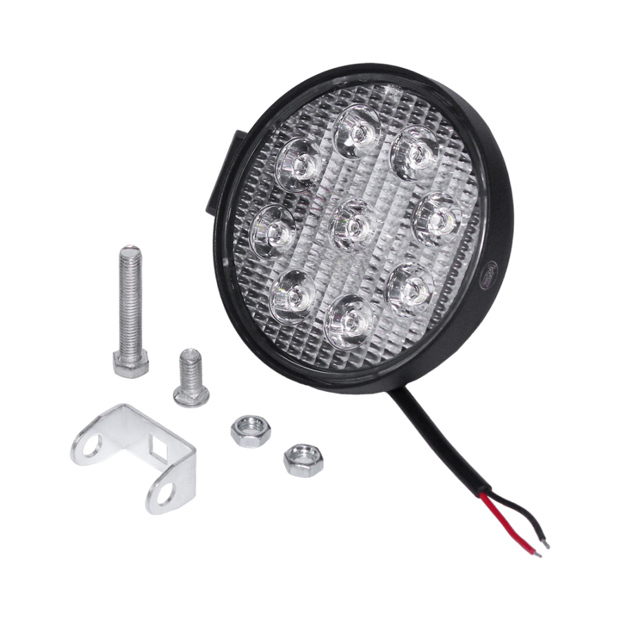 Фара противотуманная OFF-Road SLIM (Круглая,9 диодов, направленный свет) 12/24V 27W (115х30х125)